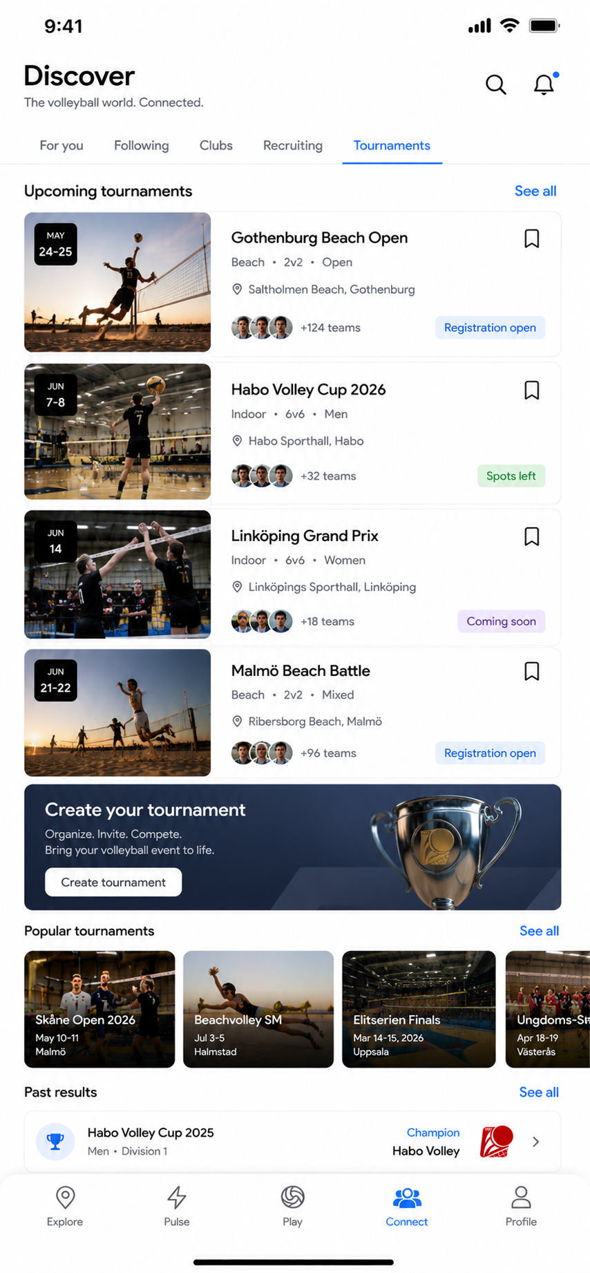 Atlas Volley — tournaments & venues